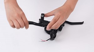 Diohce Brakes Lever, 2 Wires Left & Right Electric Universal Motorcycle Black Clutch Brake Handle Lever Perch Replacement Parts (1 Pair)