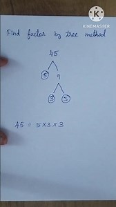Factor Tree - 45 / Factors and Multiples/ Maths