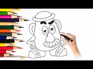 How to Draw Mr. Potato Head from Toy Story | Step-by-Step Tutorial for Beginners