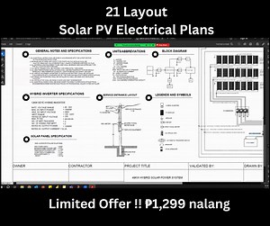 ☀ 𝐒𝐎𝐋𝐀𝐑 𝐏𝐕 𝐄𝐋𝐄𝐂𝐓𝐑𝐈𝐂𝐀𝐋 𝐏𝐋𝐀𝐍𝐒 𝐓𝐄𝐌𝐏𝐋𝐀𝐓𝐄𝐒 ❗️❗️ Take all 21 Solar Electrical plans AutoCad files 𝐄𝐥𝐞𝐜𝐭𝐫𝐢𝐜𝐚𝐥 𝐏𝐥𝐚𝐧𝐬: ₱1,299 𝐀𝐮𝐭𝐨𝐜𝐚𝐝 𝐅𝐢𝐥𝐞𝐬: ₱500 𝐏𝐚𝐲𝐦𝐞𝐧𝐭 𝐎𝐩𝐭𝐢𝐨𝐧 👇 Gcash: (Melkee O.) 09062484623 📌𝐒𝐨𝐥𝐚𝐫 𝐏𝐕 𝐋𝐚𝐲𝐨𝐮𝐭 𝐃𝐫𝐚𝐰𝐢𝐧𝐠 𝐈𝐧𝐜𝐥𝐮𝐝𝐞𝐬 ✅Single Line Diagram (SLD) ✅Design analysis from PV to Inverter ✅String computations 📌𝐃𝐂 𝐏𝐫𝐨𝐭𝐞𝐜𝐭𝐢𝐯𝐞 𝐄𝐪𝐮𝐢𝐩𝐦𝐞𝐧𝐭 ✅DC Breaker computation ✅DC Breaker rating ✅DC W