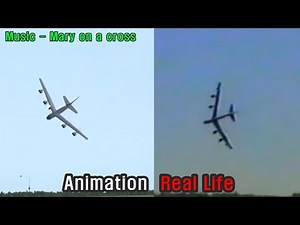 1994 Fairchild Air Force Base B-52 Crash - Animation vs Real Life