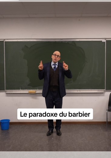 Le paradoxe du barbier est la version vulgarisée par Russell d'un paradoxe très puissant concernant la théorie des ensembles. En gros, le paradoxe montre qu'il est interdit de parler d'ensemble de tous les ensembles, car on tombe sur des contradictions. Lorsque le paradoxe est apparu, les logiciens se sont trouvés le bec dans l'eau. Salukes #science #barbier #paradoxe #physique #mathematiques #logique #profbucella #lasciencepeuttout | Professeur Fabrizio Bucella