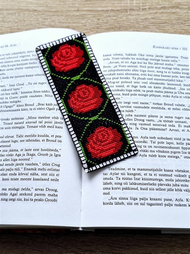 Red Roses Bookmark Cross Stitch Pattern PDF - Etsy