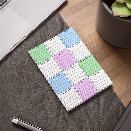 Daily Planner Notepad: ADHD Friendly Checklist Sticky Notes (4x6in) - Etsy