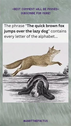 The most famous sentence in history? 🦊🐶
