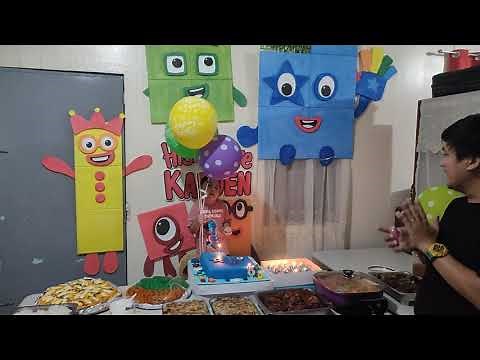 Birthday numberblocks theme. Number 5. Fifth birthday numberblocks