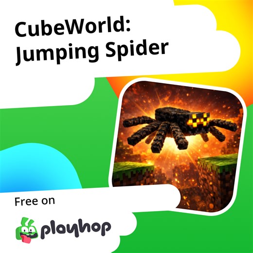 CubeWorld: Jumping Spider: Play Online For Free On Playhop