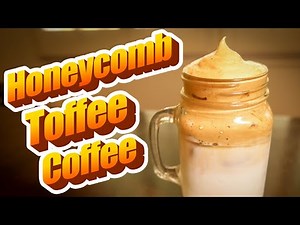 ONLY 3 Ingredients? Too Easy to make Honeycomb Toffee Coffee ( dalgona coffee ) ⋯ Pain-free Cooking