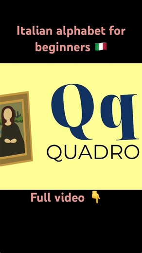 Italian alphabet for beginners