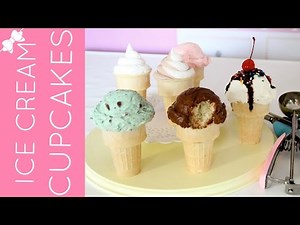 How To Make Ice Cream Cone Cupcakes // Lindsay Ann Bakes