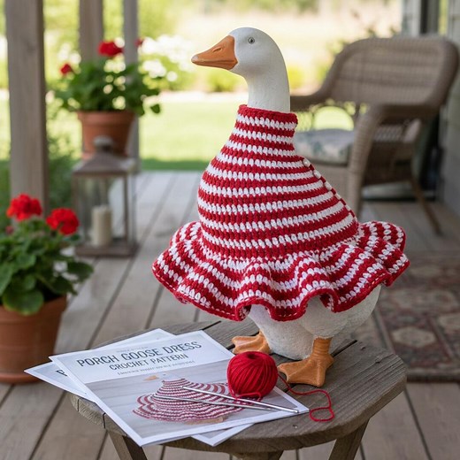 Porch Goose Dress Pattern Crochet, DIY Lawn Goose Outfit, Crochet Goose Clothes Pattern, Digital Download PDF - Etsy