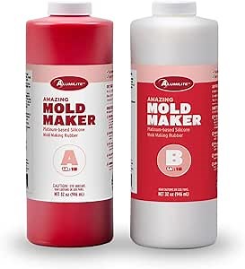 Amazing Mold Maker (64 Oz) – Fast-Curing Platinum Silicone Rubber for Detailed Molds – Food Safe, 30-Min Demold Time – Great for Wax, Soap, Food-Related Arts, Coasters, Jewelry & Other Resin Crafts