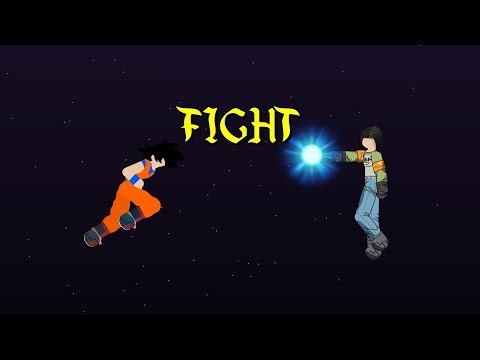Goku vs Android 17 test stick nodes animation