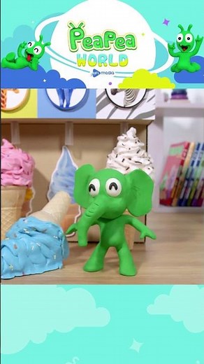 Pea Pea tries Funny Animal Ice Cream Machine - Teaser #animation #peapea #cartoon