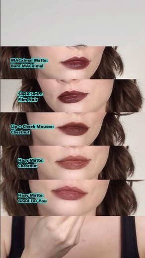 brown MAC lipsticks 🤎 #maccosmetics #maclipstick #lipswatch #makeup