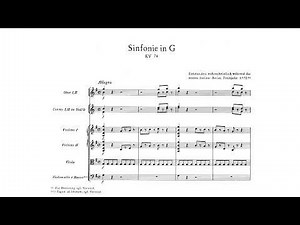 Mozart: Symphony No. 10 in G major, K. 74 (with Score)