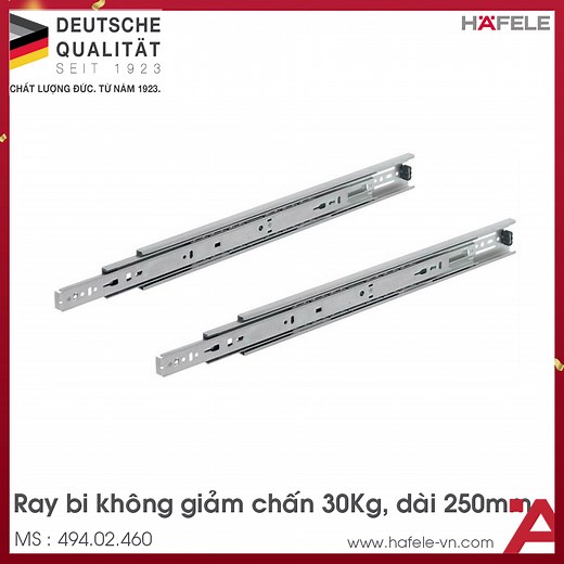 Ray Bi Không Giảm Chấn 250mm Hafele 494.02.460