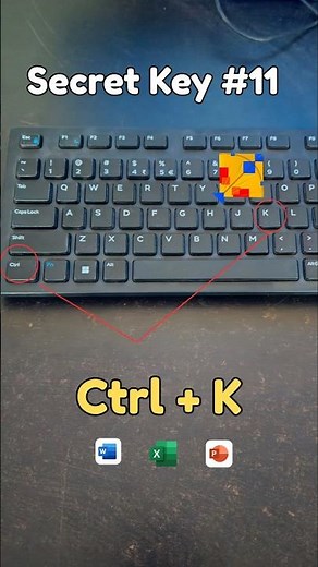 Ctrl + K Shortcut Key | Hyperlink Key in Keyboard | Hidden Key In Keyboard