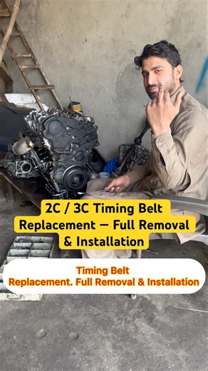 Toyota 2C / 3C Timing Belt Full Removal & Installation Guide with Correct Timing Mark on All Pulleys