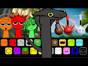 INCREDIBOX SPRUNKI - Toothless Dance 2D Sprunki vs Otamatone 3D version (MOD/COVER)