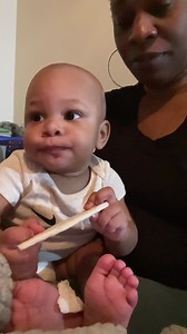 My grandson eating his teething snacks #dissolve #babysnacks #teethingreliefng | Lajonia Jefferson