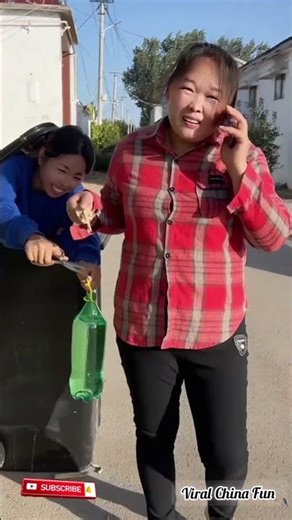 Funny Chinese Village Prank 😂 Girl Hiding Inside Trash Bin | Viral China Fun 2026