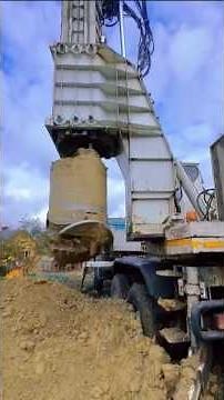 Deep Foundation Drilling Process: Rotary Rig in Action