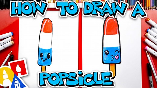 How To Draw A Rocket Popsicle - Art For Kids Hub — Free Drawing Lessons for Kids -