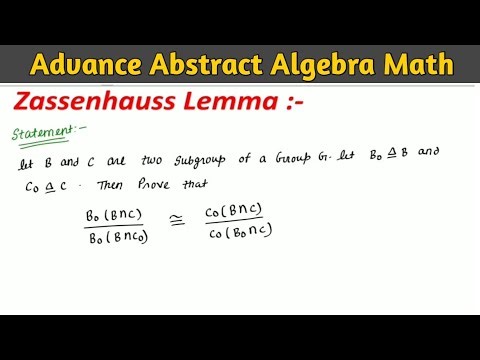 Zassenhaus's Lemma || Advance Abstract algebra MSc Math || butterfly lemma