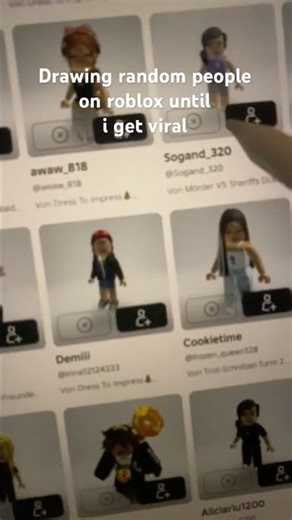 Drawing Random People On Roblox Until I Get Viral Part 2 ♡ :D