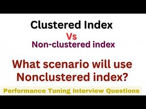 51.Clustered index vs nonclustered index|performance tuning interview questions and answers #sql
