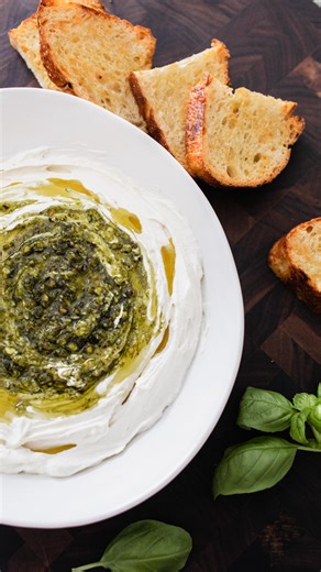 Jenn Laprade | Italian Recipes & Pasta | If you love pestos, this pistachio pesto is for you. I’m serving it over whipped ricotta with a drizzle of olive oil — the easiest little... | Instagram