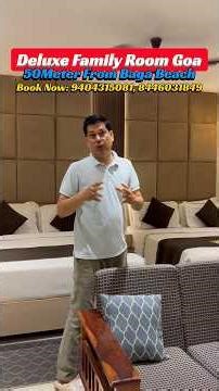 50 Meter Beachfront Family Room in Goa - See Inside #goastay #beachhotel | Goa Trip | Vacation