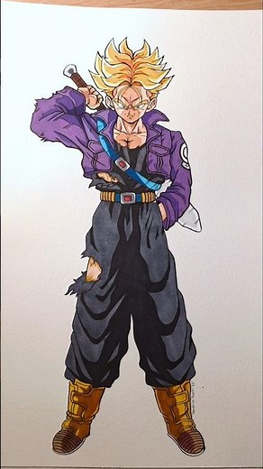 Final Result Drawing Trunks #dragonball #dragonballz #dbz #trunks #goku #vegeta #animeeart #sketch