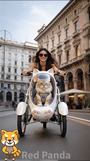 Amazing Cat-shaped tricycle strollers to bring your cat wherever you wish! | Red Panda Designs