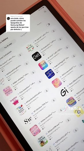 Replying to @𐤀 cambiar el tipo de letra o fuente en Samsung Notes (y en toda la tablet) #tutorial#s6lite#samsung#samsungtips#samsungnotes#digitalnotes#apuntesdigitale#digitalnoteshacks#apuntesdigitales♥️