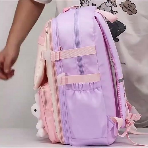 Girls Cute Elementary School Bunny Backpack