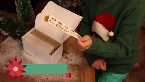 Dessie 40 Rustic Christmas Cards Boxed Set, 4” x 6” Farmhouse Coastal Holiday Cards with Kraft Envelopes & Stickers, Bulk Variety Pack (All Unique)