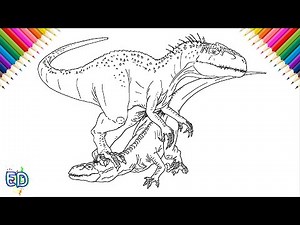 How to Draw Indominus Rex vs Indoraptor | Step by Step | Jurassic World