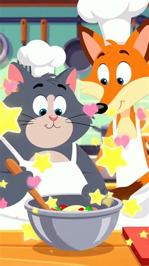 cooking food video cartoon characters with