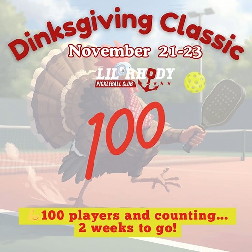 🦃 The Dinksgiving Classic is coming up fast, Nov. 21–23! Over 100 players are already in, and spots are filling quick! 👉 www.tinyurl.com/LRdinksgiving Use code BPL10 at checkout to snag $10 off — don’t miss your chance to join the action! | Bostonpickle.life