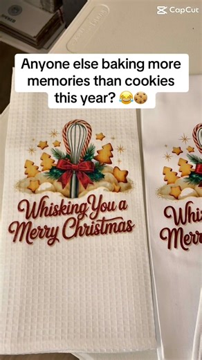 If holiday baking has taken over your kitchen — make it CUTE while it’s chaotic! Our Christmas Kitchen Towel Bundle is the perfect mix of festive functional. You get: ✨ 2 kitchen towels ✨ 1 oven mitt ✨ 1 pot holder and a bonus recipe notepad Same matching design to make your kitchen look holiday-ready even when you’re still “winging” that recipe! Whether you’re hosting or gifting — this set is a HIT. Comment KITCHEN and I’ll send you the link | Crafty Tee