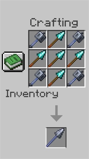 Crafting the MACE SPEAR in Minecraft! 🔨🗡️ #minecraft #minecraftshorts