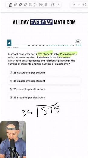 2025 6th Grade Math STAAR Test - Problem 3