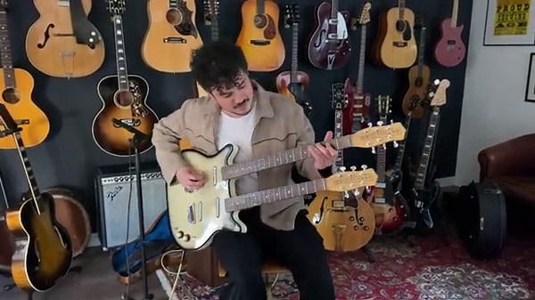 Danelectro Double Neck - Baritone & 6-String played by Nick Croes | The Guitar Company