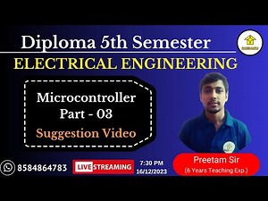 Diploma 5th Sem EE | Microcontroller Suggestion video part -03 |By Preetam Sir/Easy2Learning