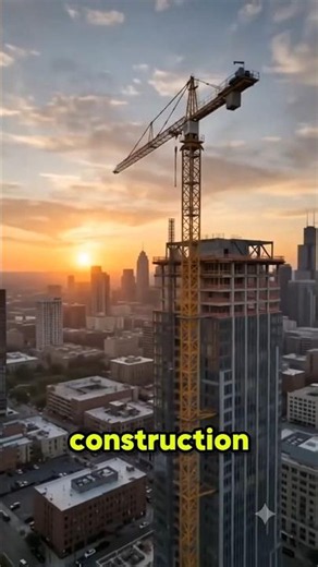 How Giant Tower Cranes Assemble Themselves to Build Skyscrapers