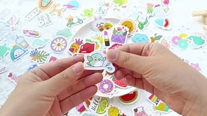 Cute Kawaii Aesthetic Stickers - 100 Pcs Waterproof Vinyl Vsco Assorted for Water Bottle, Laptop, Tumbler, Phone Case - Pastel Trendy for Kids, Girls & Adults