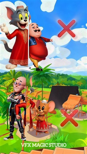 Motu Patlu vs Tom & Jerry Funny VFX Fight 😂 | Part 9 | Motu Patlu VFX Short#tomandjerry #vfxshorts#