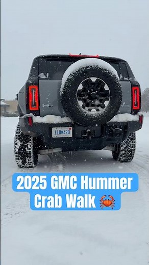 2025 GMC Hummer Crab Walk Tested In The Snow!